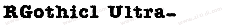 RGothic1 Ultra字体转换